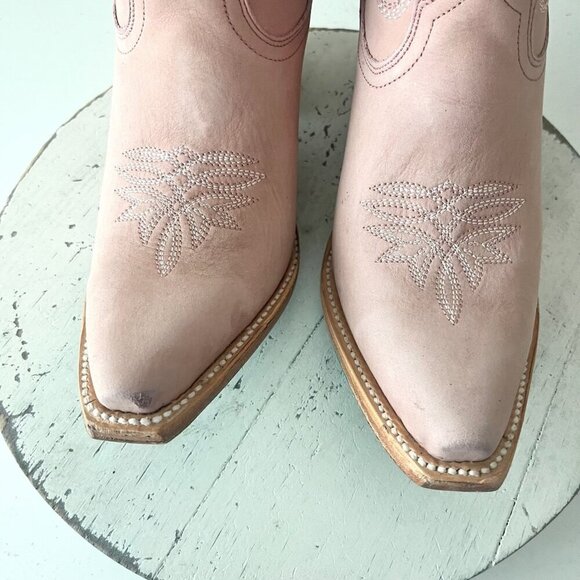Lane SMOKESHOW Pink Cowboy Bootie Womens 8.5 Short Western Cowgirl Ankle Boots - Picture 7 of 15